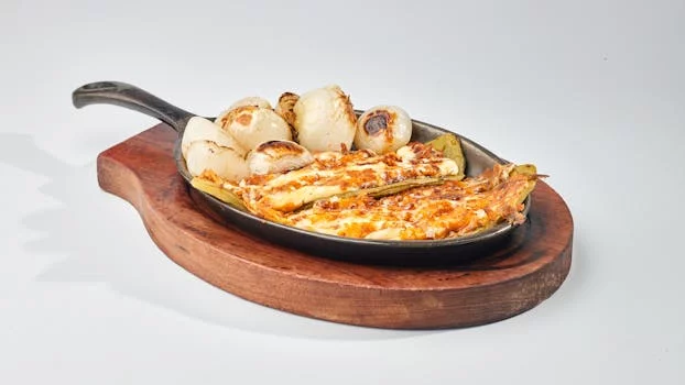 cheese quesadilla with peppers onions